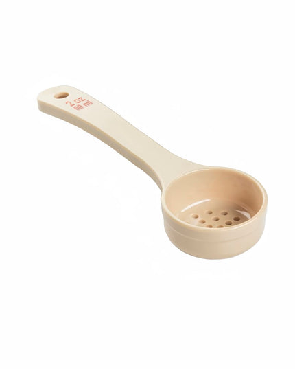 Thìa Chia Phần Có Lỗ Tablecraft 10643 59 ml Tay Cầm Ngắn - Polycarbonate, Màu Be