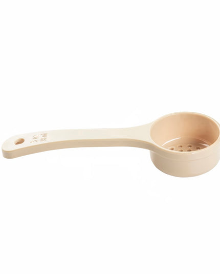 Thìa Định Lượng Có Lỗ Tablecraft 10647 89 ml - Tay Cầm Ngắn, Polycarbonate, Màu Be