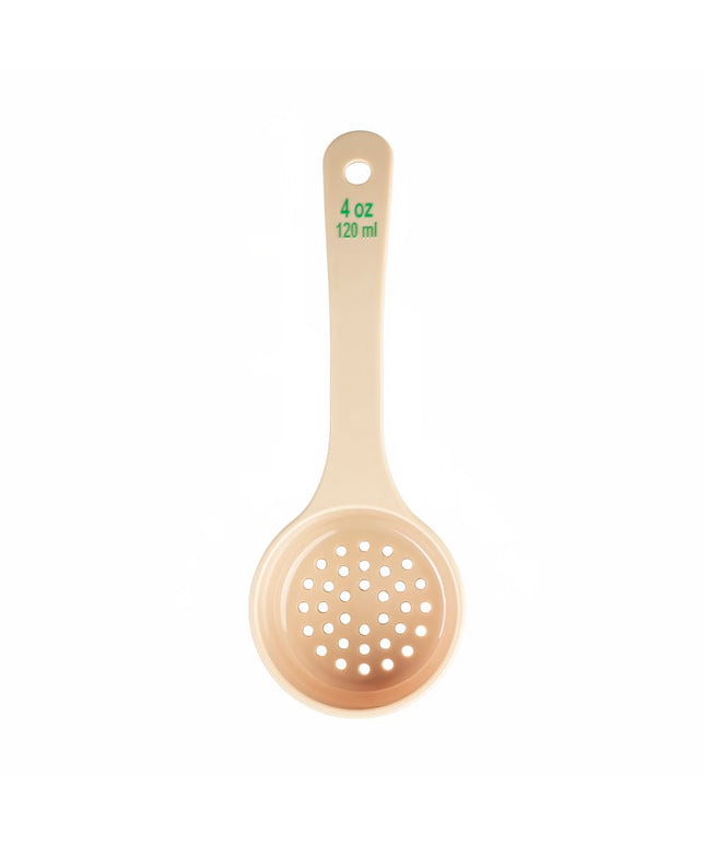 Thìa Chia Phần Có Lỗ Tablecraft 10651 118 ml Tay Cầm Ngắn - Polycarbonate, Màu Be