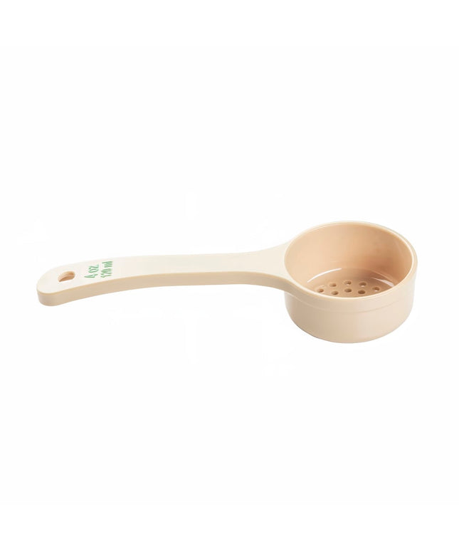 Thìa Chia Phần Có Lỗ Tablecraft 10651 118 ml Tay Cầm Ngắn - Polycarbonate, Màu Be