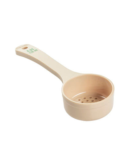 Thìa Chia Phần Có Lỗ Tablecraft 10651 118 ml Tay Cầm Ngắn - Polycarbonate, Màu Be