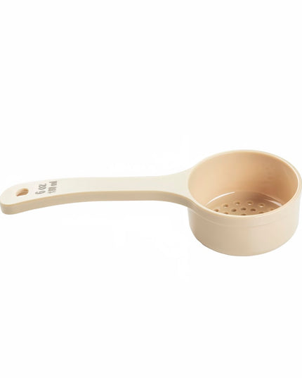 Muỗng Chia Phần Có Lỗ Tablecraft 10655 177 ml Tay Cầm Ngắn Polycarbonate Màu Be