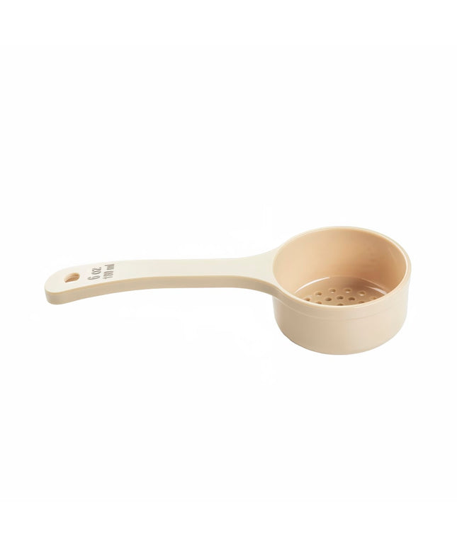 Muỗng Chia Phần Có Lỗ Tablecraft 10655 177 ml Tay Cầm Ngắn Polycarbonate Màu Be