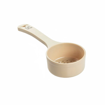 Muỗng Chia Phần Có Lỗ Tablecraft 10655 177 ml Tay Cầm Ngắn Polycarbonate Màu Be
