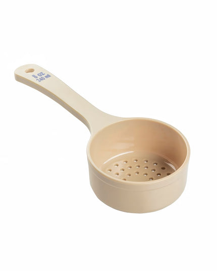 Thìa Định Lượng Có Lỗ Tablecraft 10659 236 ml - Tay Cầm Ngắn, Polycarbonate, Màu Be