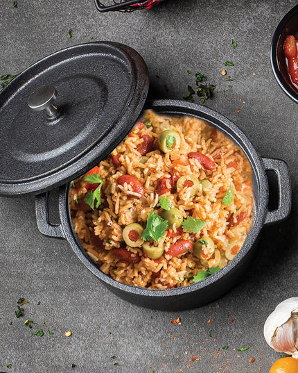 Nồi Gang Tablecraft 10168.1 lít Núm Thép Không Gỉ - Đen