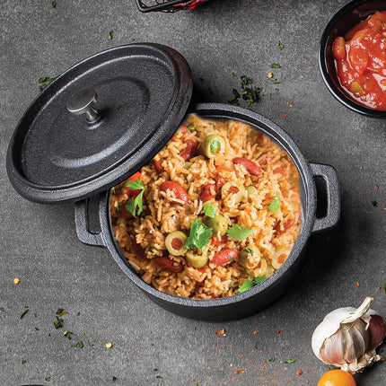 Nồi Gang Tablecraft 10168.1 lít Núm Thép Không Gỉ - Đen
