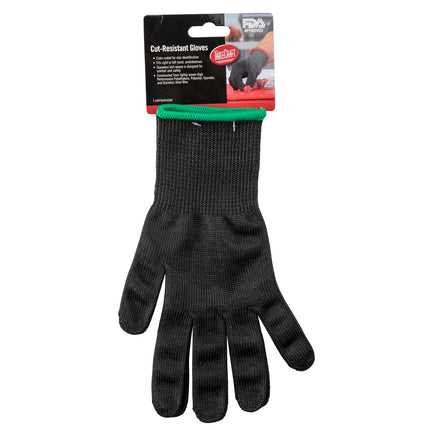 Găng Tay Chống Cắt Tablecraft 11209 Cỡ M Chất Liệu Pha Trộn Đen Viền Cổ Tay Xanh Lá
