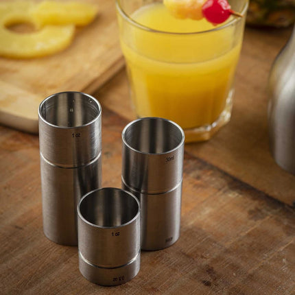 Ly Đong Đôi Tablecraft 11414 15 ml & 30 ml Thép Không Gỉ