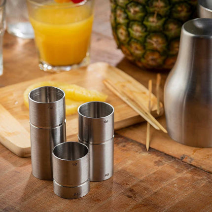 Ly Đong Đôi Tablecraft 11414 15 ml & 30 ml Thép Không Gỉ