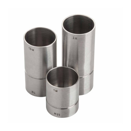 Ly Đong Đôi Thimble Tablecraft 11415 - 30 ml & 45 ml, Thép Không Gỉ
