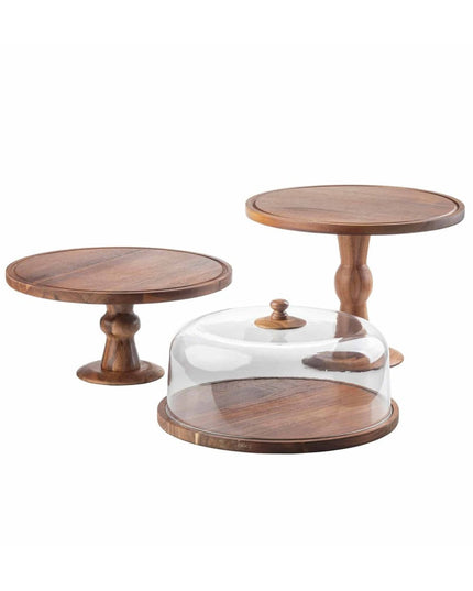 Đế Bánh Tròn Tablecraft 11441 32 cm - Cao 15 cm, Gỗ Acacia