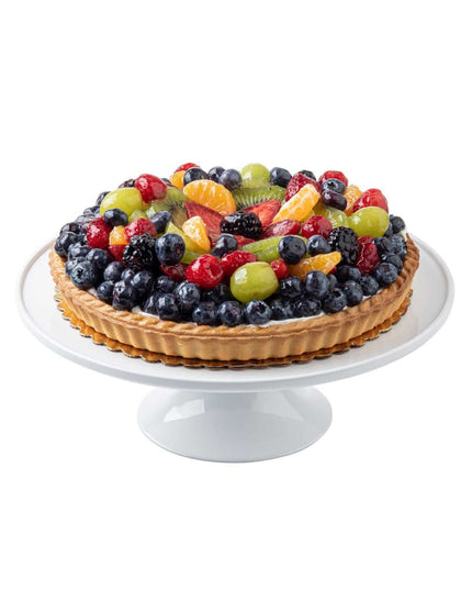 Đế Bánh Tròn Tablecraft 11489 29 cm - Cao 10 cm, Melamine, Trắng