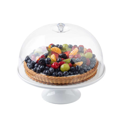Đế Bánh Tròn Tablecraft 11489 29 cm - Cao 10 cm, Melamine, Trắng