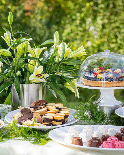 Đế Bánh Tròn Tablecraft 11489 29 cm - Cao 10 cm, Melamine, Trắng