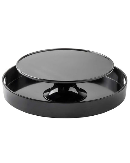 Đế Bánh Tròn Tablecraft 11490 29 cm - Cao 10 cm, Melamine, Đen