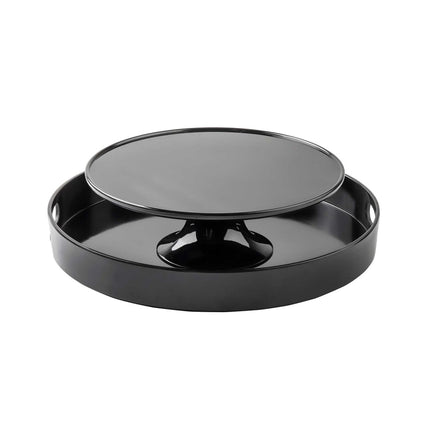 Đế Bánh Tròn Tablecraft 11490 29 cm - Cao 10 cm, Melamine, Đen