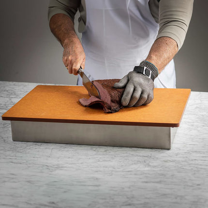 Găng Tay Chống Cắt Tablecraft 11739 Cỡ Large - Thép Không Gỉ, Xám Cổ Tay Xanh