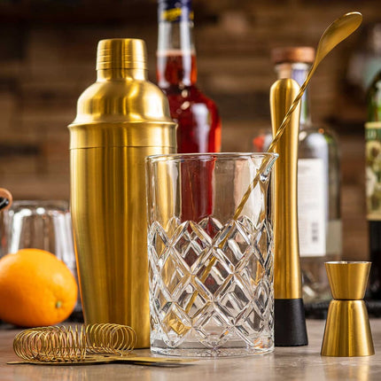 Bộ Bình Lắc Cocktail Thép Không Gỉ Tablecraft 11813 710 ml Vàng