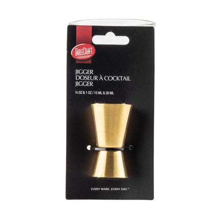 Ly Đong Đôi Tablecraft 11817 15 ml & 30 ml Thép Không Gỉ Vàng