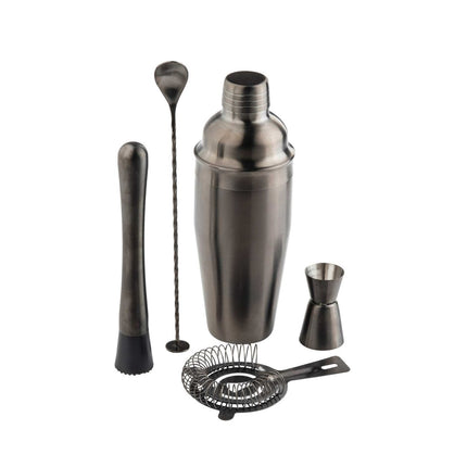 Bộ Bình Lắc Cocktail Thép Không Gỉ Tablecraft 11823 710 ml Xám Kim Loại