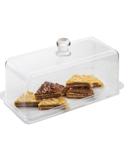 Đĩa Bánh Chữ Nhật Tablecraft 11886 37.5 x 18.4 cm Nhựa SAN Trong Suốt