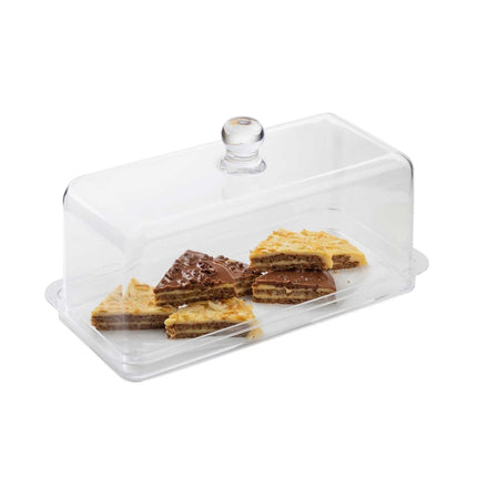 Đĩa Bánh Chữ Nhật Tablecraft 11886 37.5 x 18.4 cm Nhựa SAN Trong Suốt