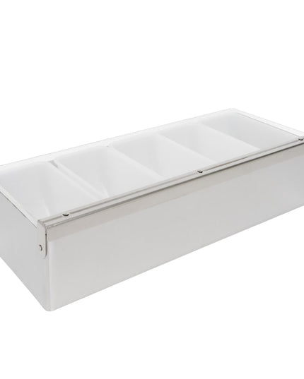 Khay Đựng Garnish Quầy Bar Tablecraft 1605 5 Ngăn - Nắp Phẳng Bản Lề