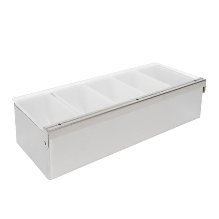 Khay Đựng Garnish Quầy Bar Tablecraft 1605 5 Ngăn - Nắp Phẳng Bản Lề