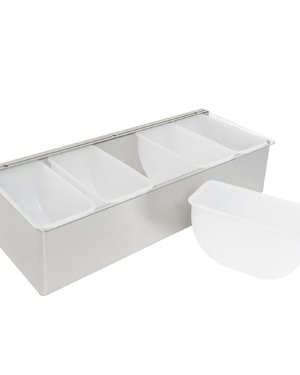 Khay Đựng Garnish Quầy Bar Tablecraft 1605 5 Ngăn - Nắp Phẳng Bản Lề