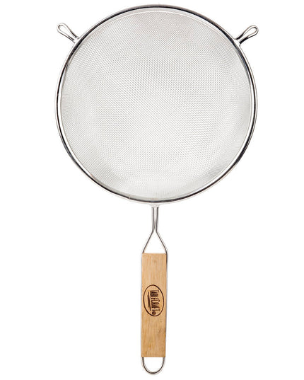 Rây Lọc Lưới Trung Bình Tablecraft 88 20.3 cm Tay Cầm Gỗ, Mạ Thiếc, Đơn