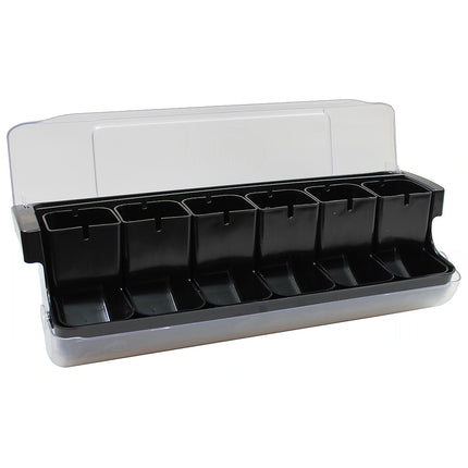 Khay Trang Trí Quầy Bar Tablecraft BCD6000BK 6 Ngăn - Nắp Phẳng Bản Lề