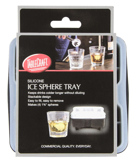 Khay Đá Hình Cầu Tablecraft BSRT2 4 Ngăn Silicon Đen