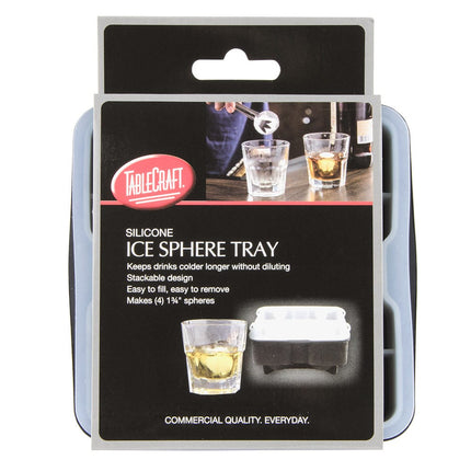 Khay Đá Hình Cầu Tablecraft BSRT2 4 Ngăn Silicon Đen