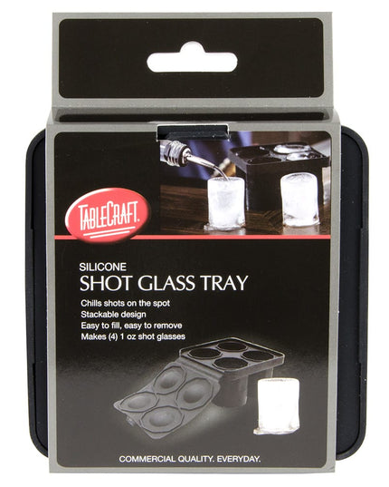 Khay Đá Hình Ly Shot Tablecraft BSST 4 Ngăn Silicon Đen