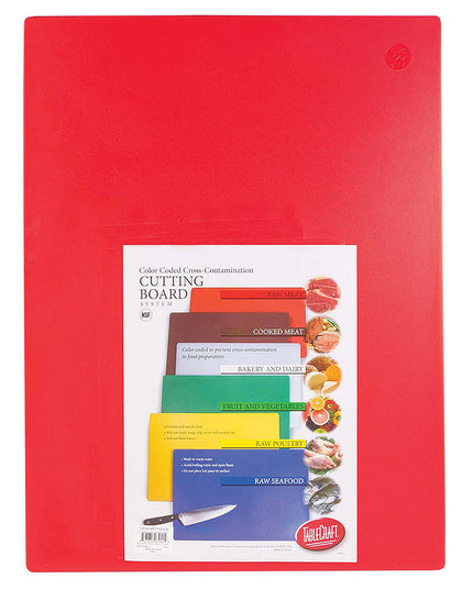 Thớt Polyethylene Tablecraft CB1520RA 38.1 x 50.8 x 1.3 cm NSF Đỏ