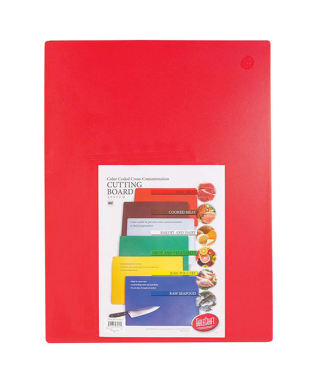 Thớt Polyethylene Tablecraft CB1520RA 38.1 x 50.8 x 1.3 cm NSF Đỏ