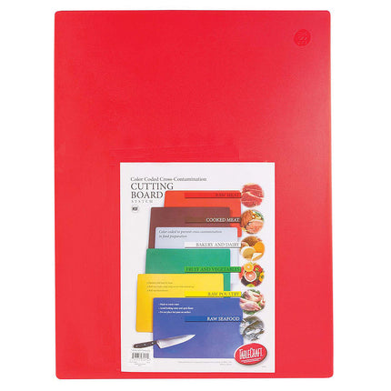 Thớt Polyethylene Tablecraft CB1520RA 38.1 x 50.8 x 1.3 cm NSF Đỏ