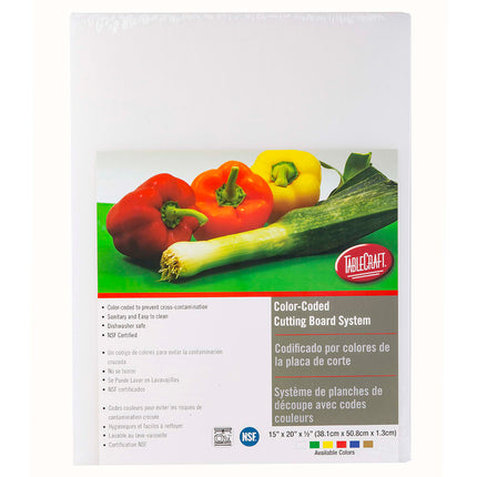 Thớt Polyethylene Tablecraft CB1520WA 38.1 x 50.8 x 1.3 cm NSF Trắng