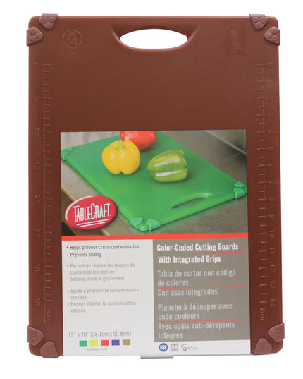 Thớt Chống Trượt Polyethylene Tablecraft CBG1520ABR 38.1 x 50.8 cm Nâu