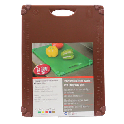 Thớt Chống Trượt Polyethylene Tablecraft CBG1520ABR 38.1 x 50.8 cm Nâu
