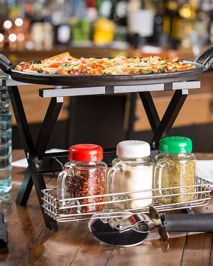 Khay Pizza Có Tay Cầm Tablecraft CW30118 34.3 cm Gang