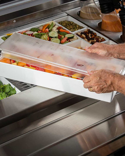 Tablecraft CW5034 Half Long Size Food Pan Cover - Acrylic, Translucent