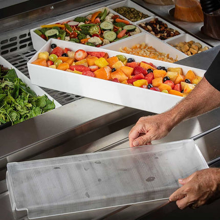 Tablecraft CW5034 Half Long Size Food Pan Cover - Acrylic, Translucent