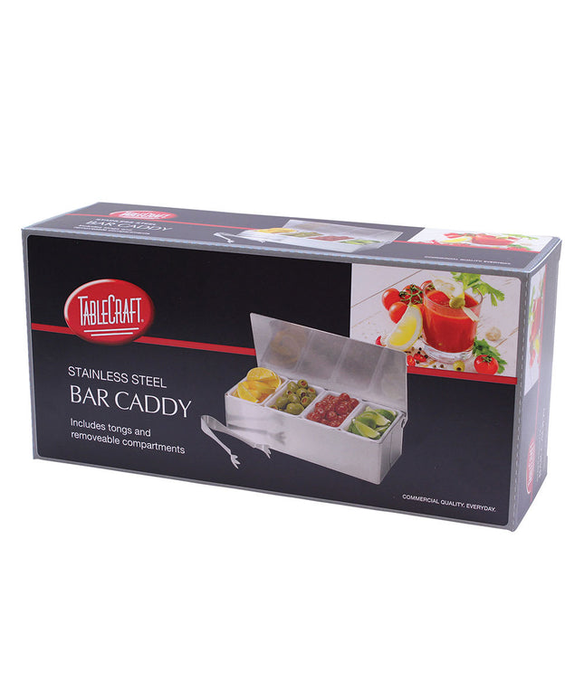 Khay Trang Trí Quầy Bar Tablecraft H1604 4 Ngăn - Nắp Phẳng Bản Lề