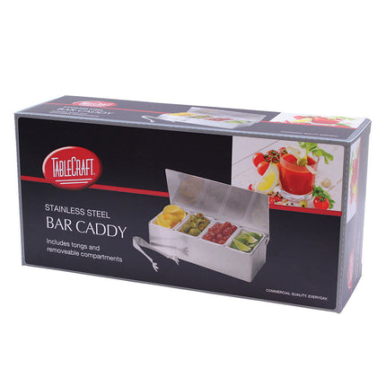 Khay Trang Trí Quầy Bar Tablecraft H1604 4 Ngăn - Nắp Phẳng Bản Lề