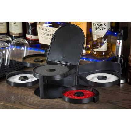 Dụng Cụ Tẩm Viền Ly Tablecraft H5633 5 Khay Xoay Đen
