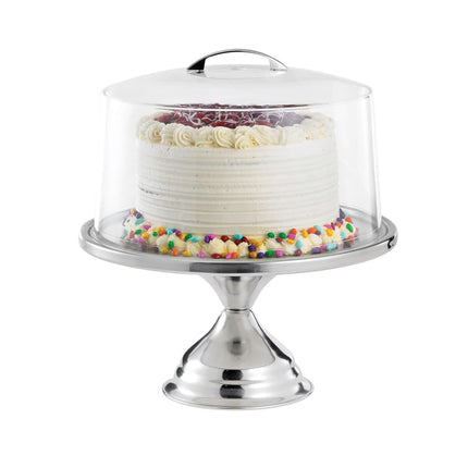 Bộ Đế Bánh Tròn Tablecraft H821422 30.5 cm Và Nắp Acrylic, Thép Không Gỉ