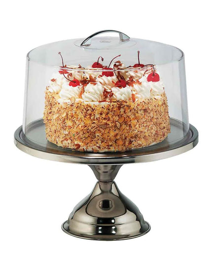 Bộ Đế Bánh Tròn Tablecraft H821422 30.5 cm Và Nắp Acrylic, Thép Không Gỉ