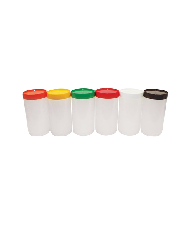 Bình Dự Trữ Polyethylene Tablecraft JC1032W Nắp Mã Màu Trắng Cỡ Quart